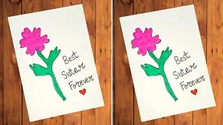 Sister's Day Drawing Easy //How to Draw Sister's Day Card //Best Sister Greeting Card