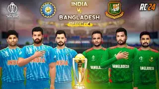 World Cup 2023 🏆 In Real Cricket 24 || IND vs BAN || Match - 4 || RC24 @RealCricket