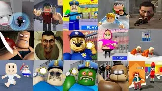 SPEED Run in 16 Scary Obby from PAW Patrol Barry Prison, Masha, Last Order, Police Girl, Mr Stinky