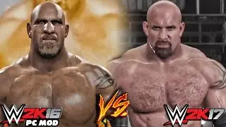 WWE 2K17 vs WWE 2K16 PC Mods - Goldberg Entrance Comparison!