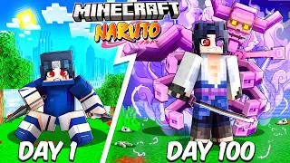 I Survived 100 Days as SASUKE in Naruto Minecraft…