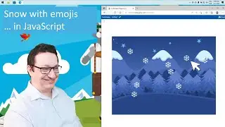 Clip: Snow with emojis. A JavaScript exercise with arrays for beginners