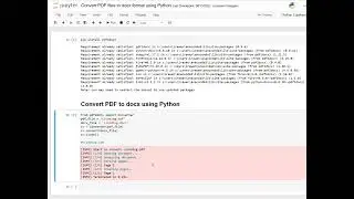 Convert PDF file to docx file using Python