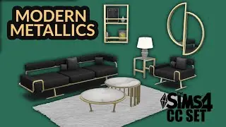 MODERN METALLICS Sims 4 CC Set | Announcing My First Sims 4 Custom Content Set