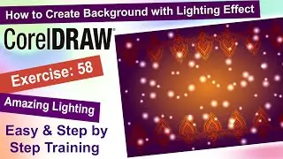 How to Create  Background Design with Lighting Effect in Corel Draw Exercise No. 58 | YN Tutor