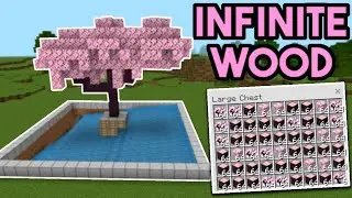 How To Make a Cherry Wood Farm In Minecraft Bedrock 1.20!