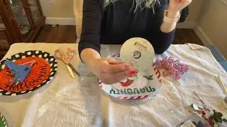 How to make Dollar Tree plate with fabric