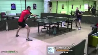 Viktor Kaljanov - Denis Vakulenko at 27-12-2015 (SPINLORD Irbis max FH & BH on Off+ carbon blade)