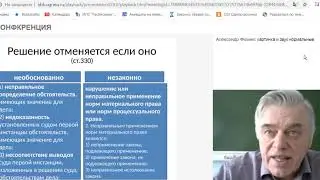 Апелляция Основания к отмене