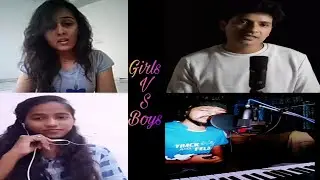Girls👭 Vs Boys👬 Singing 🎤 Hum Bewafa Hargiz Na Thay🎧😒 Beautiful Old Song🎵