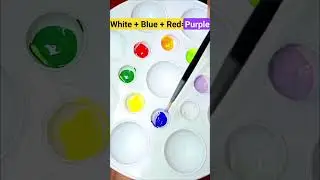 How to make green, orange and purple. #youtubeshorts #satisfying #music  #colormixing #art