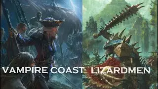 WARHAMMER THE OLD WORLD BATTLE REPORT: VAMPIRE COAST VS LIZARDMEN 500 PTS