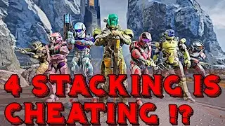 4 STACKING IS CHEATING RIGHT?! (#rankedplay with dummies #haloinfinite)