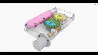 Gear rack drive for linear reciprocating motion 1
