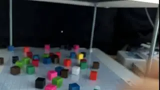 Plastic Cubes Meet Acoustic Levitater!