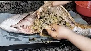 حوت في الفرن معمر بالشعرية الصينية ياسلام لذة لاتقاوم