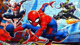 Spiderman - Spider Man hurries to the rescue - Play puzzles with the heroes of Marvel Spiderman