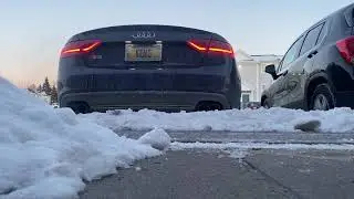 Audi S5 Custom Exhaust Cold Start - 8° F!