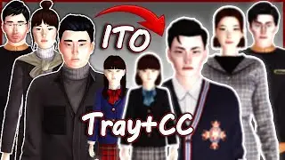 Sims 4 new ITO Family Tray + CC Folder family makeover