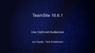 How to integrate with OpenText Optimost and simplify segment creation | OpenText™ TeamSite
