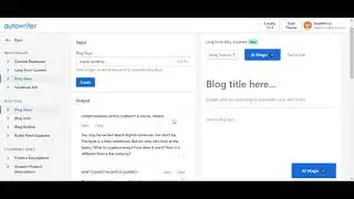 Blog Ideas Generator in Autowriter