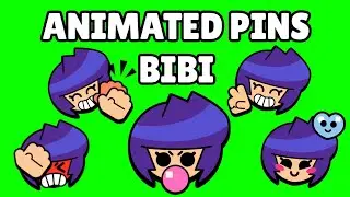 Bibi Pins (Animated) | Brawl Stars | Green Screen