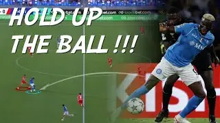 Target man Striker how to hold up the ball