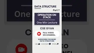 Pt 7 - Operation on Stack | Push and Pop operations Data Structure #education #gyan #datastructure