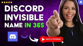 How to Put an INVISIBLE USERNAME on DISCORD in 36 S