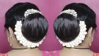Beautiful Juda Hairstyle For Ladies For Wedding 🥰 Easy Bun Without Clutcher / Hair Style Girl Simple