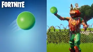 Fortnite Get 15 Bounces in a single throw with the Bouncy Ball Toy فورت نايت تحدي رمي الكرة