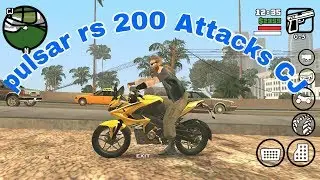 Pulsar rs 200  attack to cj in GTA San Andreas