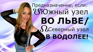 Предназначение и опыт прошлых жизней, если ЮЖНЫЙ УЗЕЛ ВО ЛЬВЕ а СЕВЕРНЫЙ УЗЕЛ В ВОДОЛЕЕ!