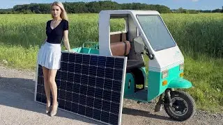 САМОДЕЛЬНЫЙ солнцемобиль ИЗ МОТОРОЛЛЕРА МУРАВЕЙ