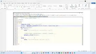 PHP and MySQL 2 – Database Operations connection file