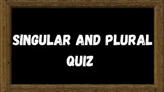 Singular and Plural Quiz | Grammar exercise