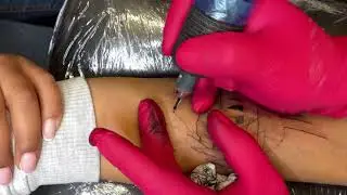 Stippling tattoo technique! First time trying!