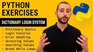 Python Exercise | Dictionary Login System in Python | Beginner Level | With Challenges Application