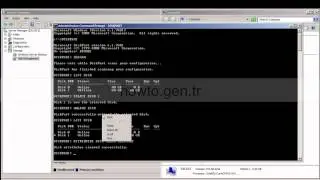 How to online disk/create partition/assign drive with diskpart command on windows server