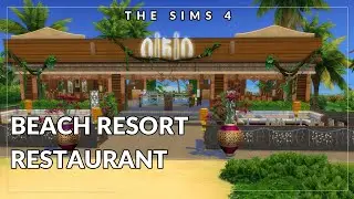 Beach Resort Restaurant || Sims4 Custom Foods Speed Build