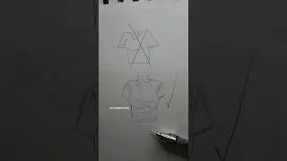 How to draw t-shirt  #art #shorts
