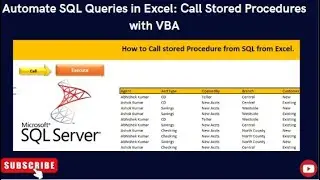 Automate SQL Queries in Excel: Call Stored Procedures with VBA. #Excel #VBA and #SQL