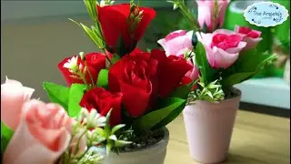 Merangkai Bunga Ros | rose arrangement | merangkai bunga