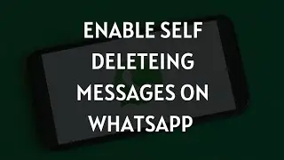 How to enable self destruct/delete messages on Whatsapp