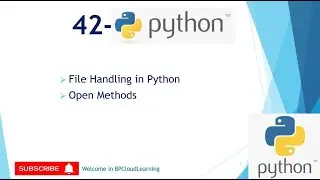 42- File Handling in Python || open() function in Python in Hindi