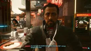 Cyberpunk 2077 Takemura hates the food