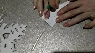 yeni il bezeklerinin hazırlanma qaydası. kagizadan. qar deneciyi