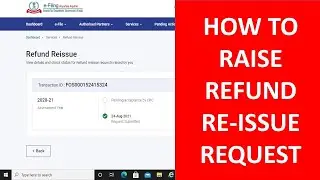 How to raise refund reissue request on new income tax portal | Refund not received for A.Y 20-21|