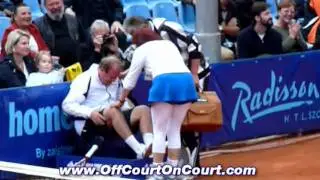 Fibak wpada na Dudziak (kontuzja) tiebreak z Woźniacką i Czerkawskim PEKAO OPEN 2011