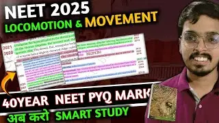 40 Year NEET PYQ HIGHLIGHT 🔥 LOCOMOTION ANDMOVEMENT|| NEET 2025